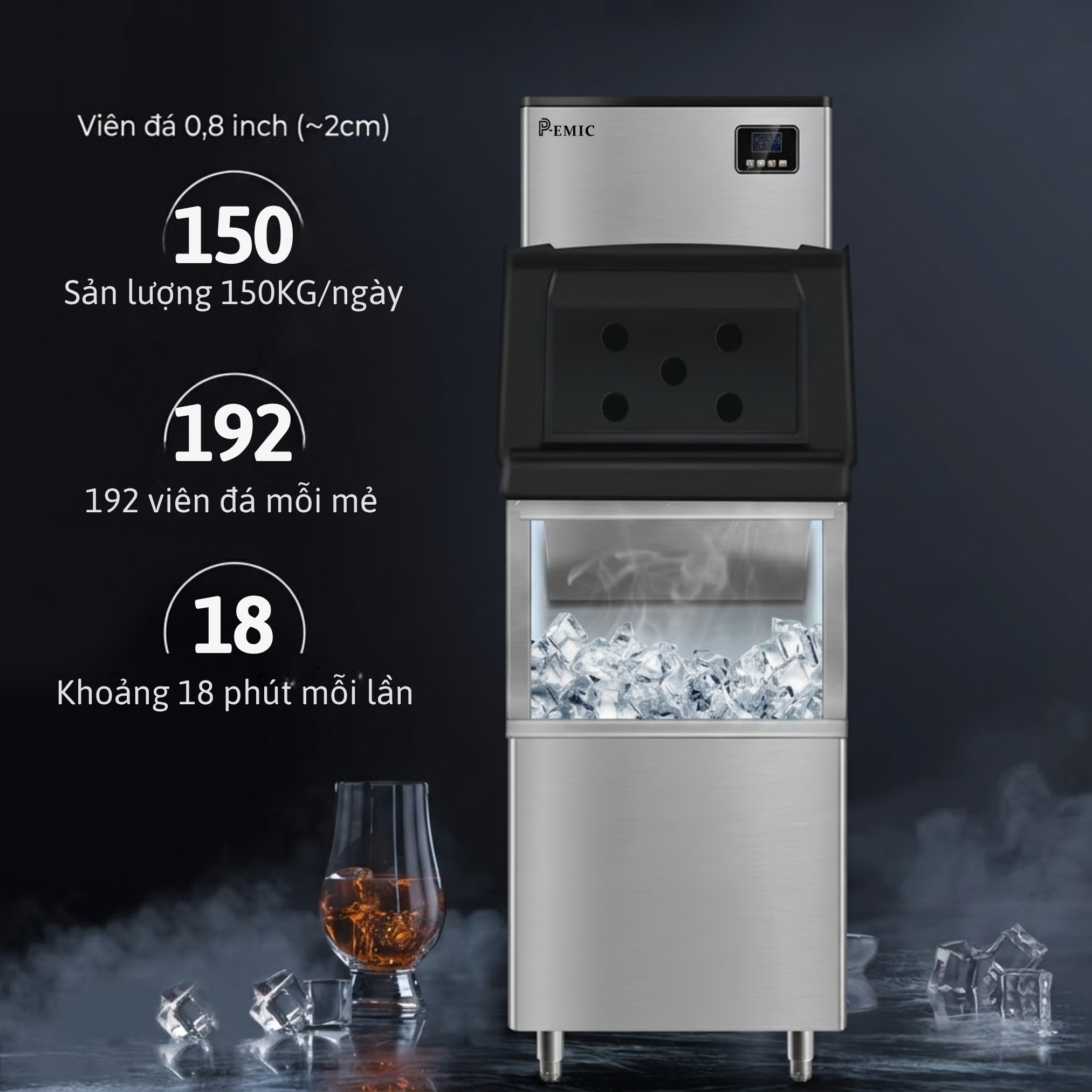 Máy làm đá 190kg - PK-190 3 Máy làm đá 190kg - PK-190 - Ảnh 3