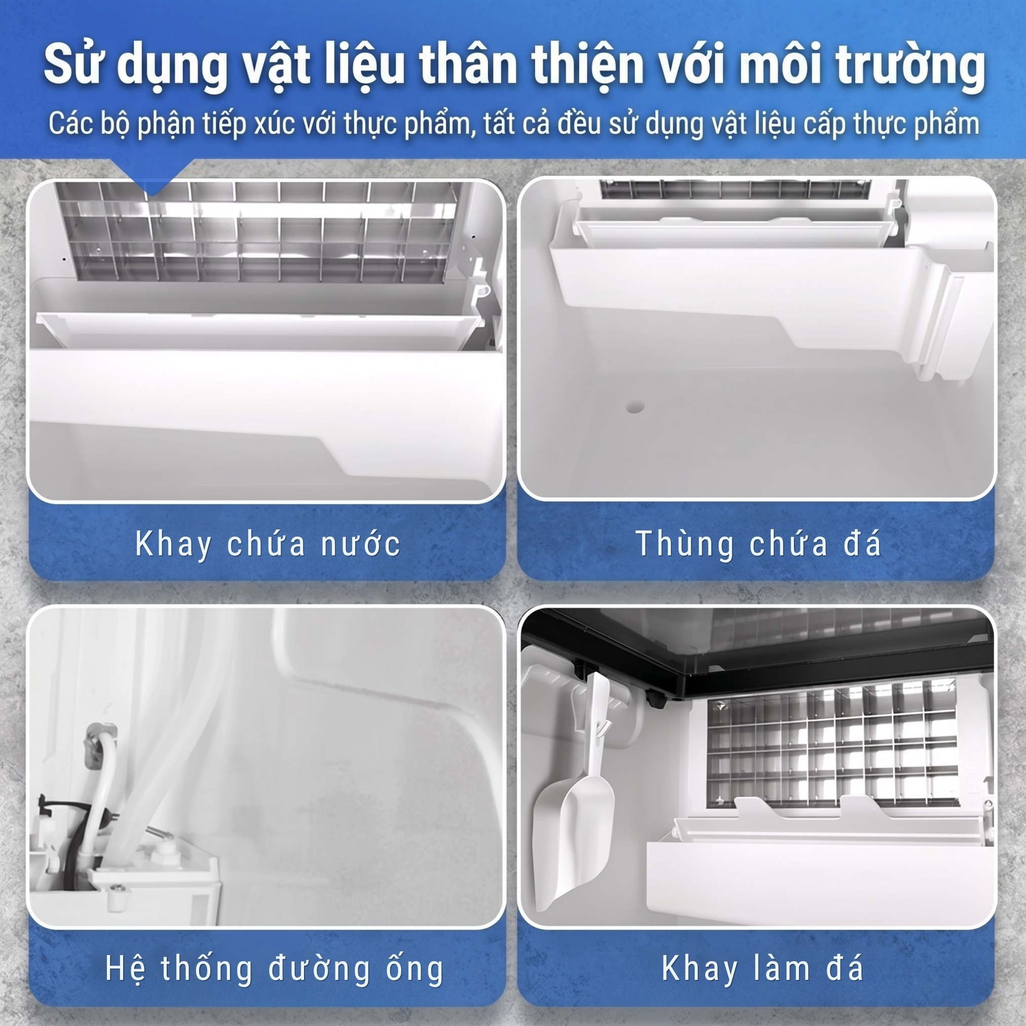 Máy làm đá bán nguyệt 45kg - PK-45Y 4 Máy làm đá bán nguyệt 45kg - PK-45Y - Ảnh 4