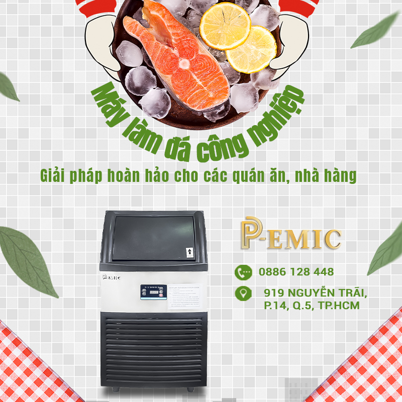 Máy làm đá công nghiệp: Giải pháp hoàn hảo cho các quán ăn, nhà hàng 1 máy làm đá
