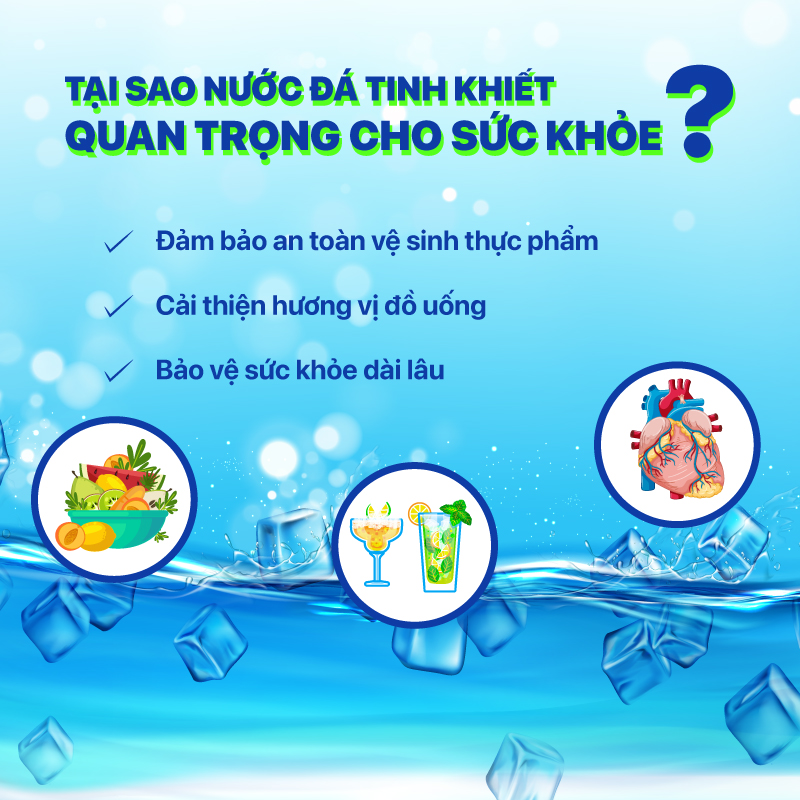 Máy làm đá P-emic. Tại sao nước đá tinh khiết quan trọng cho sức khỏe? 1 máy làm đá