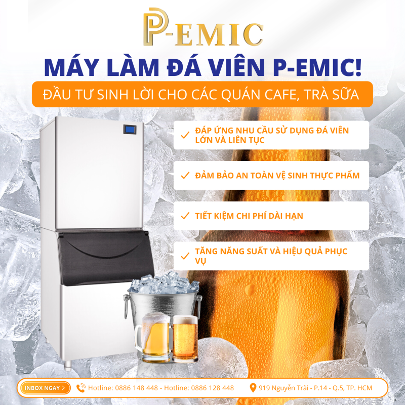 Máy làm đá: Đầu tư sinh lời cho các quán cafe, trà sữa 1 máy làm đá