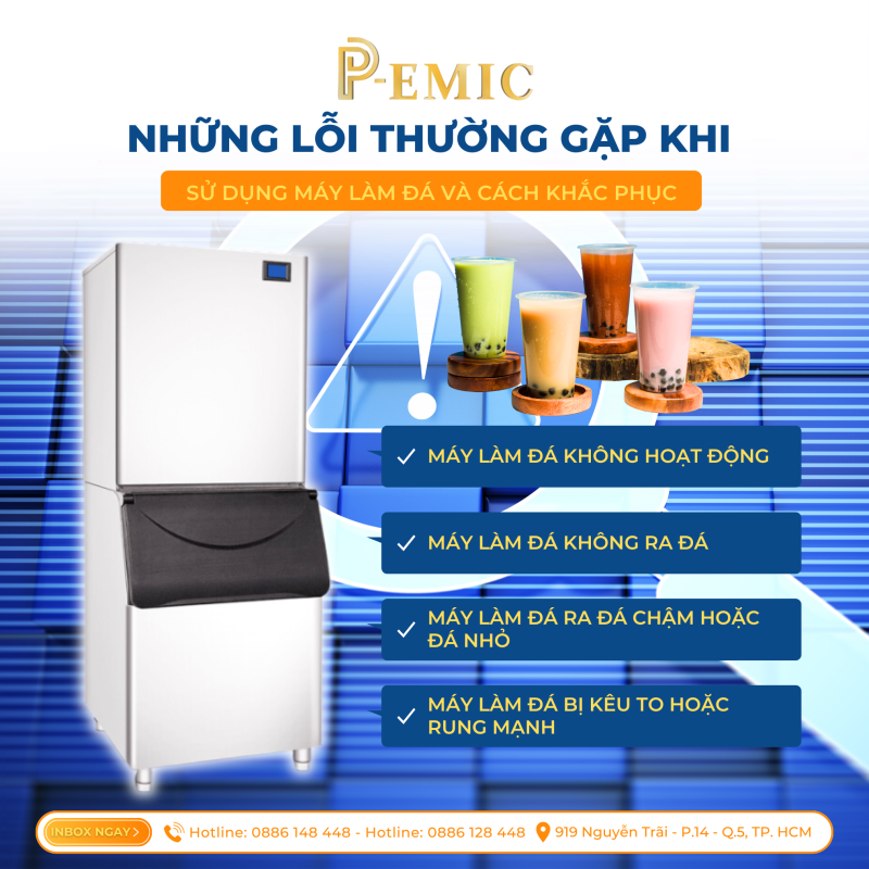 Những lỗi thường gặp khi sử dụng máy làm đá và cách khắc phục 1 máy làm đá
