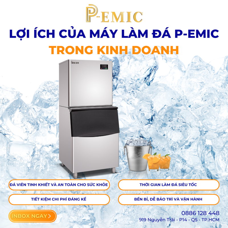 Lợi ích của máy làm đá sạch P-EMIC trong kinh doanh 1 Máy làm đá sạch