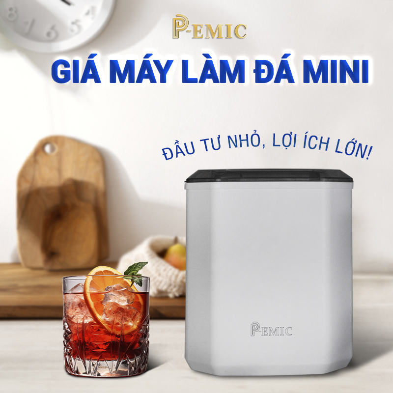 Giá Máy Làm Đá Mini P-EMIC – Đầu Tư Nhỏ, Lợi Ích Lớn 1 máy làm đá mini