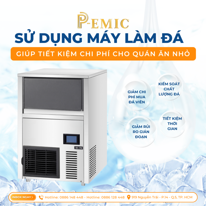 Sử Dụng Máy Làm Đá Giúp Tiết Kiệm Chi Phí Cho Quán Ăn Nhỏ 1 máy làm đá