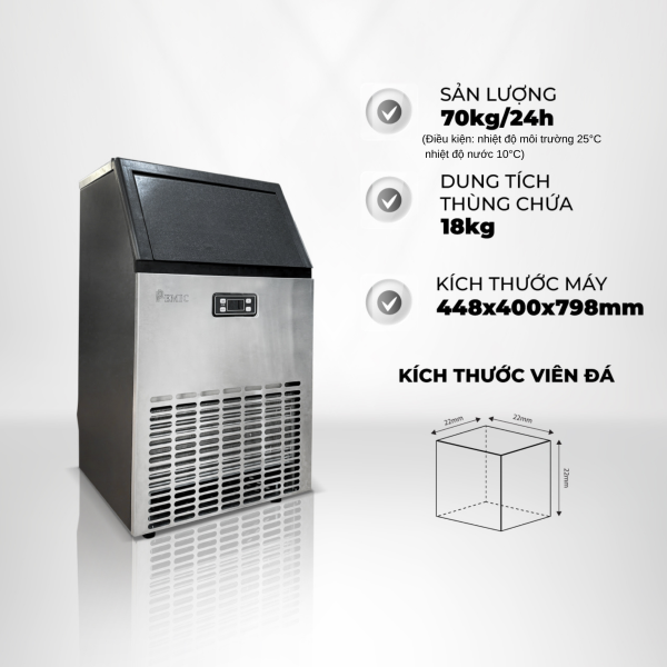 Máy làm đá PK-45: Sự lựa chọn thông minh cho quán nhỏ 1 Máy làm đá PK-45