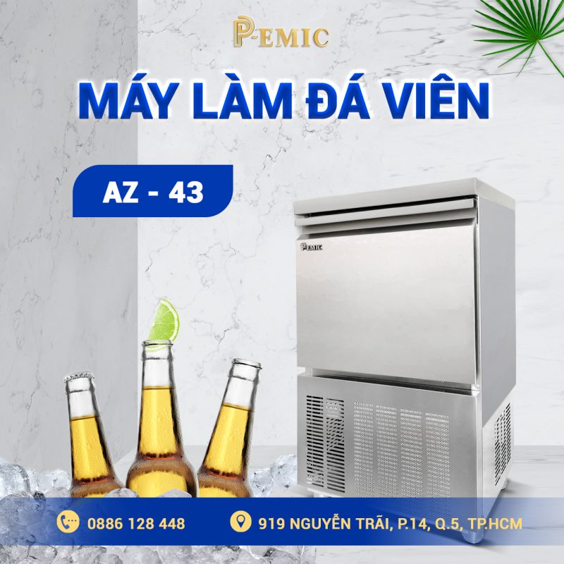 Máy làm đá AZ-43: Lựa chọn nhỏ gọn cho gia đình và quán nhỏ 1 máy làm đá az-43