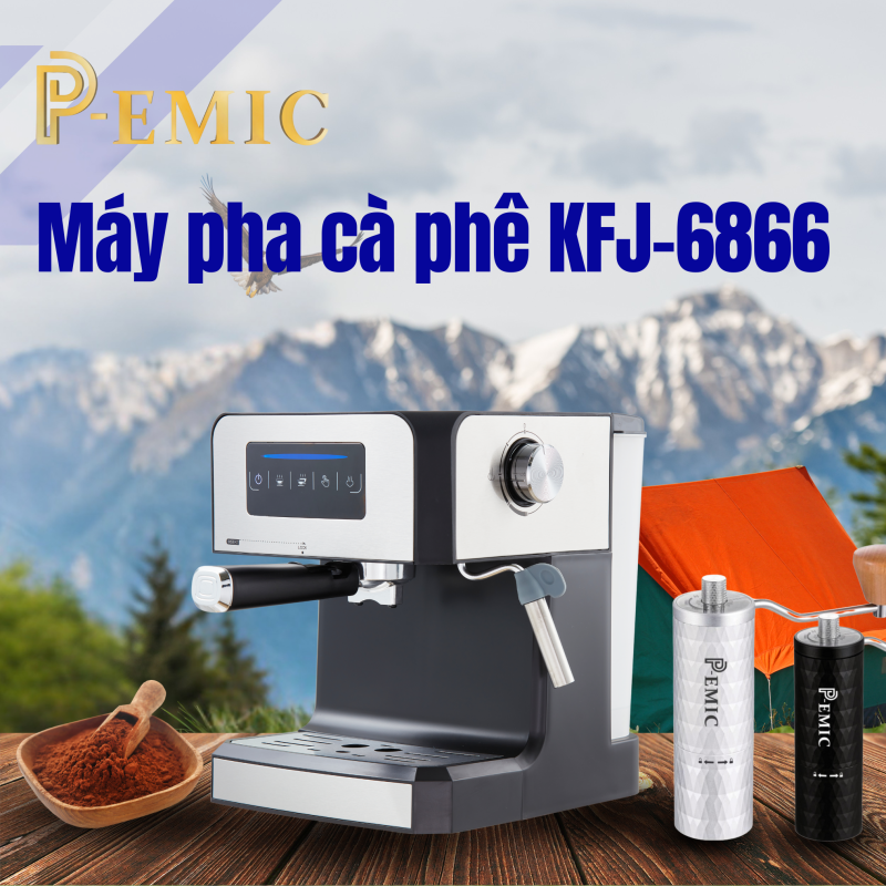 Bắt đầu buổi sáng với ly cà phê thơm ngon từ máy pha cà phê KFJ-6866 1 máy pha cà phê