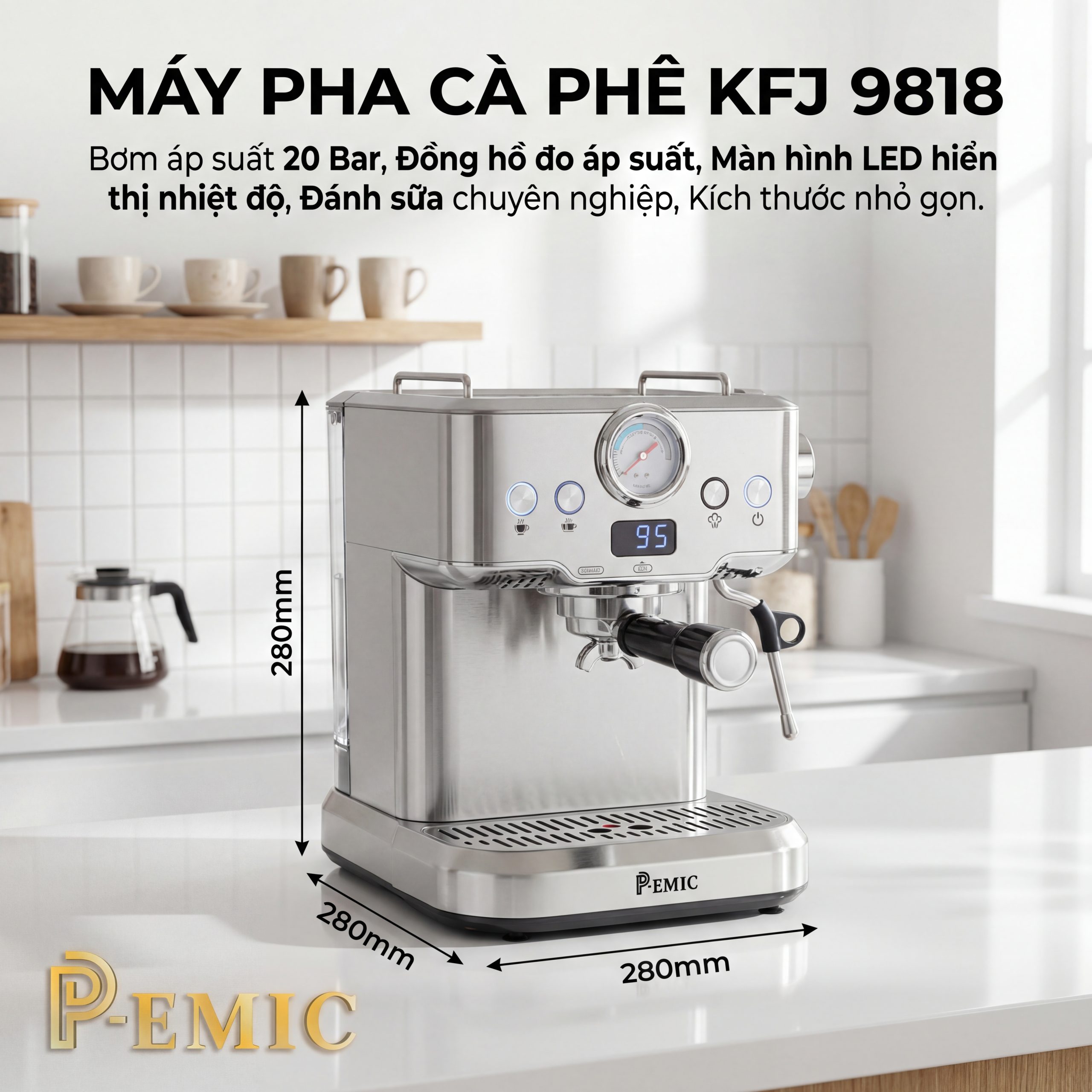 Máy pha cà phê bán tự động KFJ9818 3 Máy pha cà phê bán tự động KFJ9818 - Ảnh 3