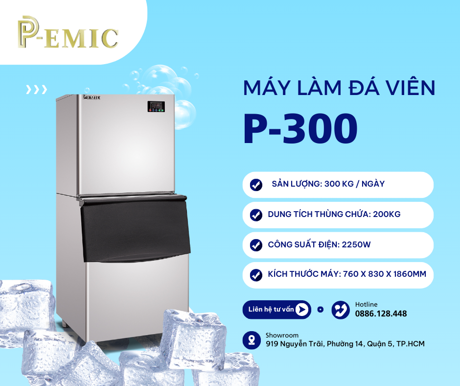 Top 5 dòng máy làm đá đáng mua nhất tại P-Emic 5 Máy làm đá P-EMIC - P-300