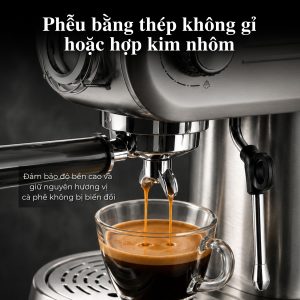 Máy pha cà phê bán tự động KFJ8819A 10 kfj8819a pheu bang thep khong gi hoac hop kim nhom