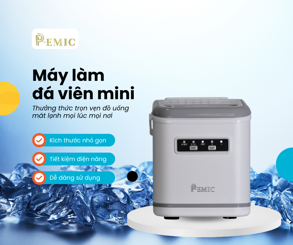 Thưởng thức một ly cà phê sữa đá ngay tại văn phòng mỗi ngày, ngon như ngoài quán, tại sao không? 2 Máy làm đá mini PK-12K