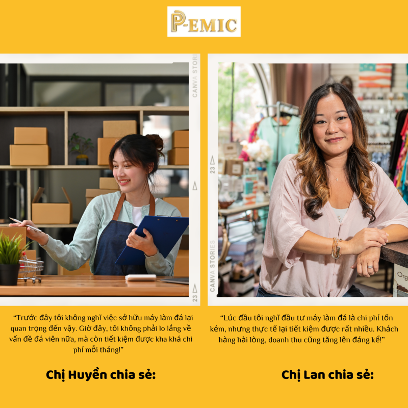 NHỮNG CÂU CHUYỆN THÀNH CÔNG KHI SỬ DỤNG MÁY LÀM ĐÁ VIÊN P-EMIC 1 máy làm đá viên