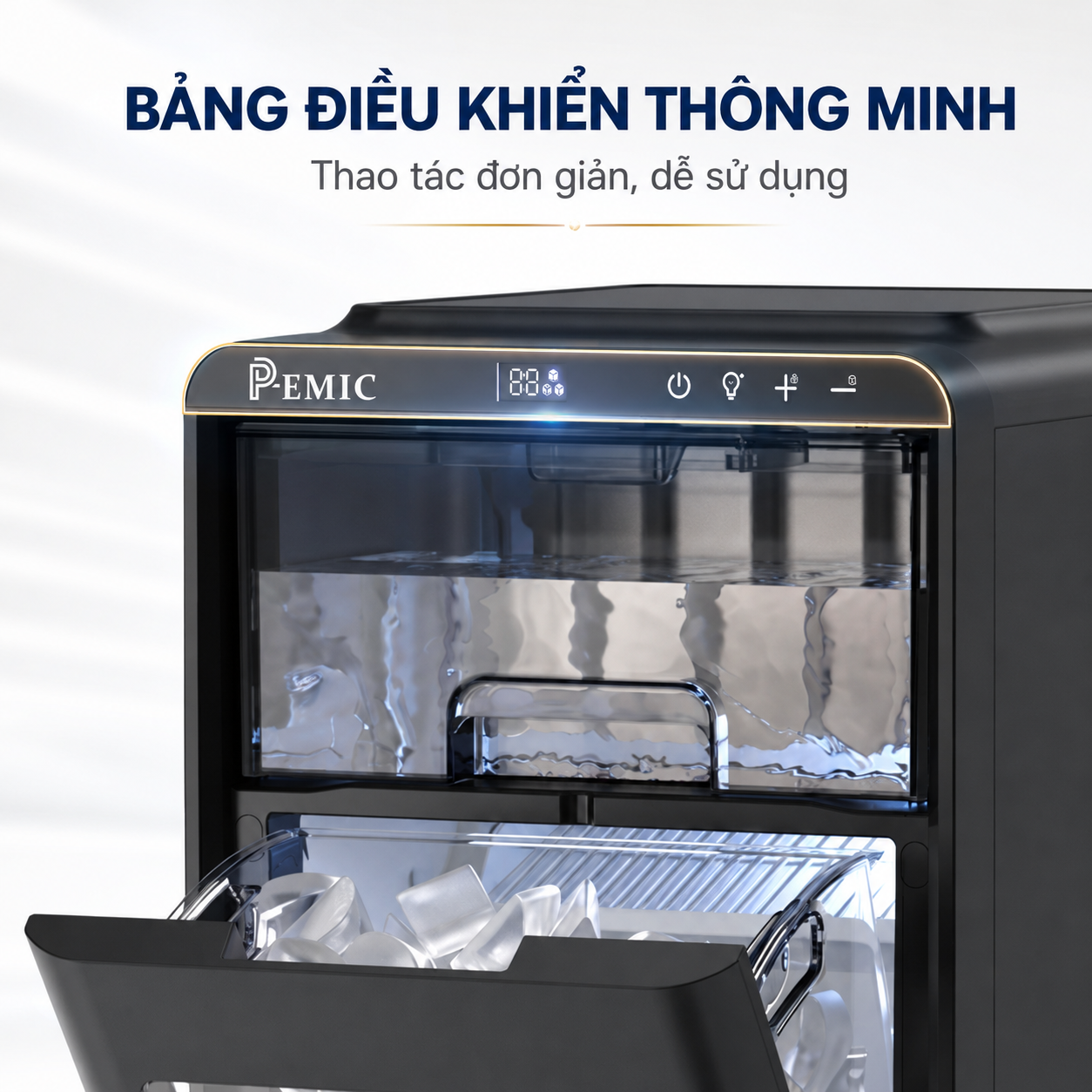 Máy làm đá bán nguyệt mini 10kg - PK-10M 4 Máy làm đá bán nguyệt mini 10kg - PK-10M - Ảnh 4