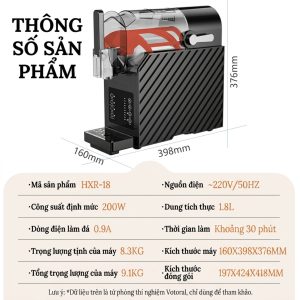thong so ky thuat may lam da tuyet PK18ZXR
