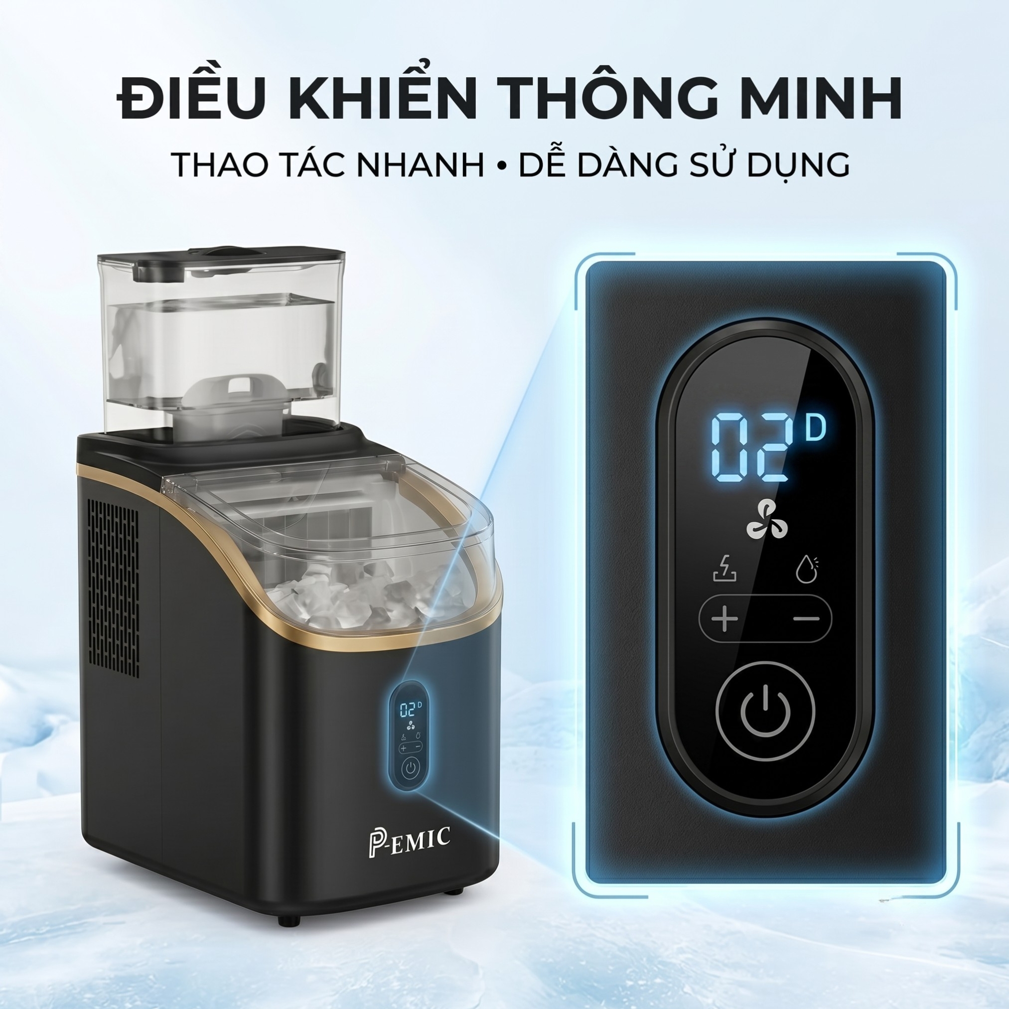Máy làm đá mini 12kg - PK-15AF 2 Máy làm đá mini 12kg - PK-15AF - Ảnh 2