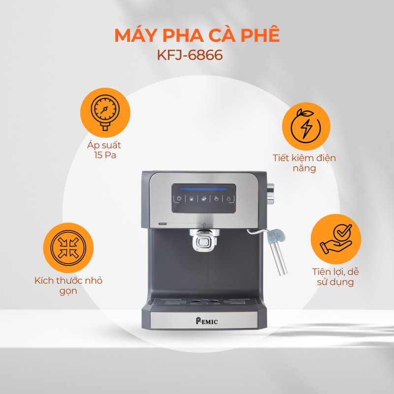 Top 5 Máy Pha Cà Phê Gia Đình P-EMIC Được Yêu Thích Nhất 2025 1 Máy pha cà phê gia đình