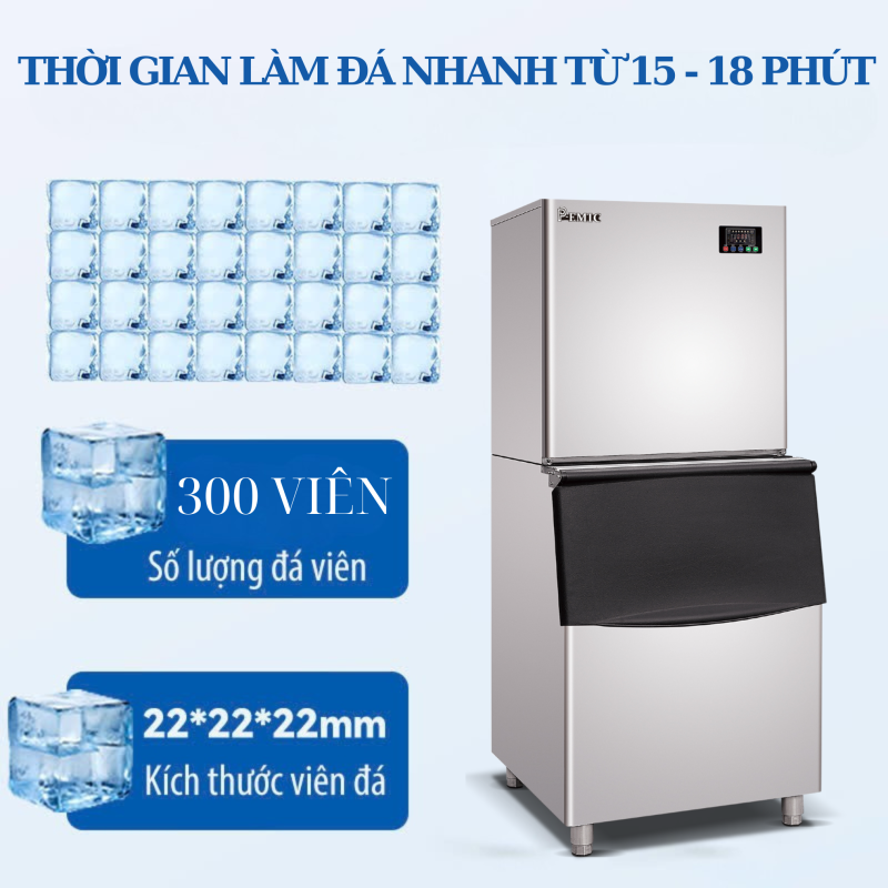 Vì sao quán nên ưu tiên máy làm đá tiết kiệm điện? 4 Gioi thieu cong nghe lam lanh nhanh su dung linh kien Nhat Ban tren may lam da PEMIC P 300A
