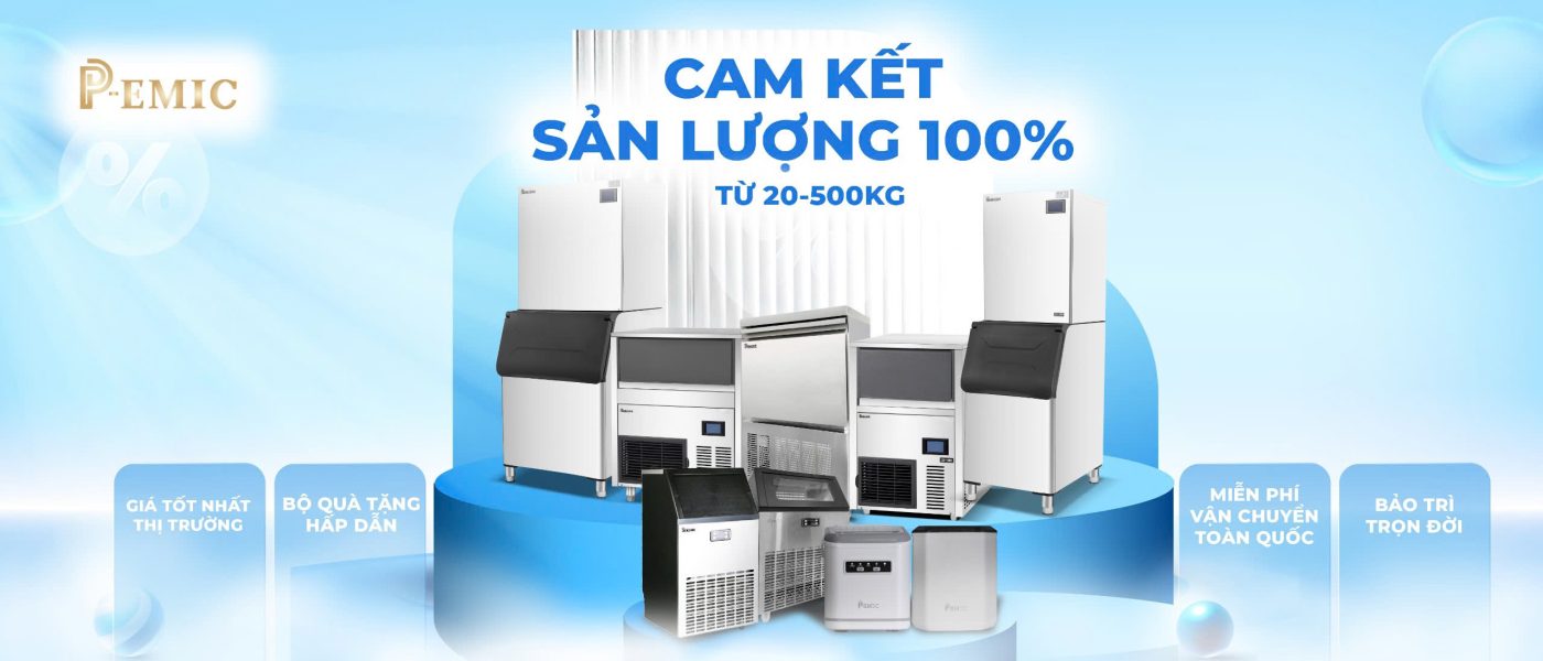 Máy làm đá PEMIC có tốt không? Góc nhìn vận hành thực tế từ người dùng F&B 4 MAY LAM DA
