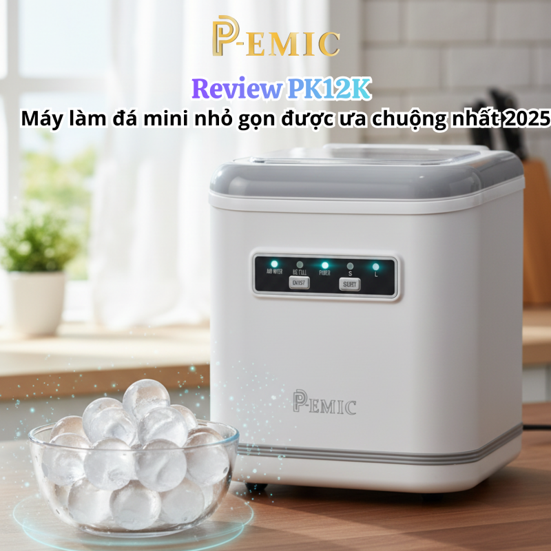 Review PK12K – Máy làm đá mini nhỏ gọn được ưa chuộng nhất 2025 1 máy làm đá mini
