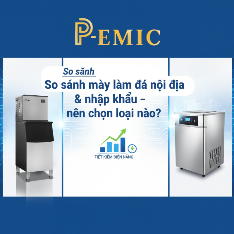 So sánh máy làm đá nội địa & nhập khẩu – nên chọn loại nào phù hợp nhất 2025? 1 So sánh máy làm đá nội địa & nhập khẩu