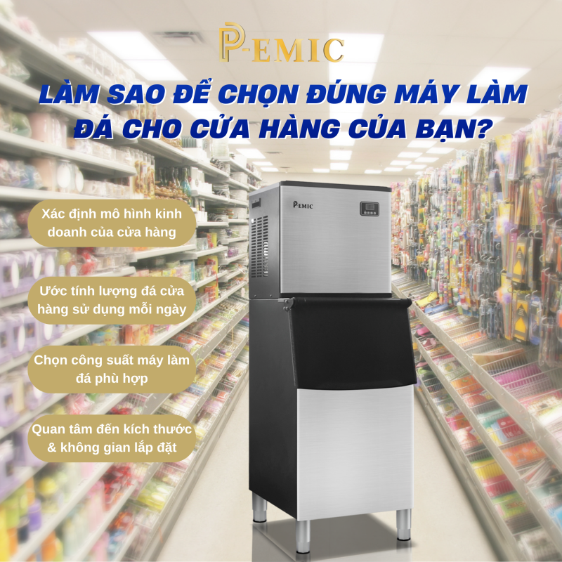 Làm sao để chọn đúng máy làm đá cho cửa hàng của bạn? 1 máy làm đá