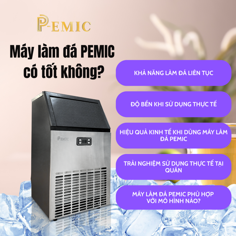 Công suất máy làm đá: Cách tính đúng theo menu & lượng khách để không thiếu đá giờ cao điểm 3 Máy làm đá