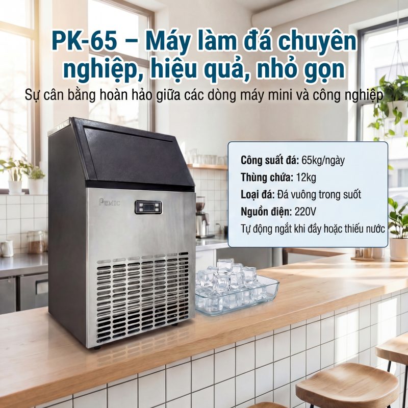 Máy làm đá PK-65 phù hợp cho mô hình kinh doanh nào? 1 Máy làm đá