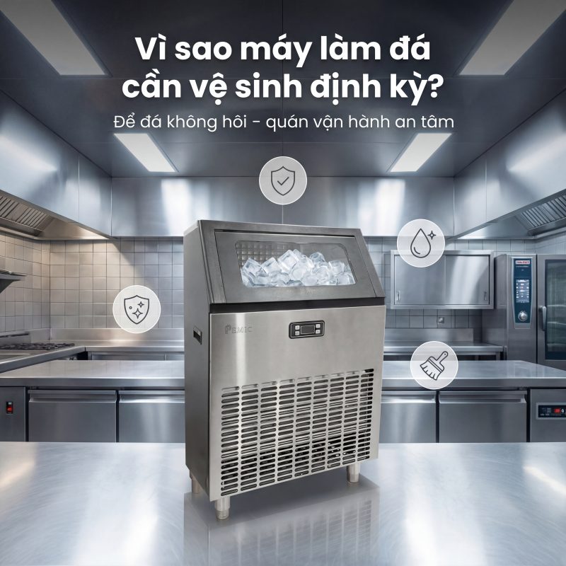 Máy làm đá cho quán nhỏ: Nên đầu tư hay tiếp tục mua đá ngoài? 3 Máy làm đá