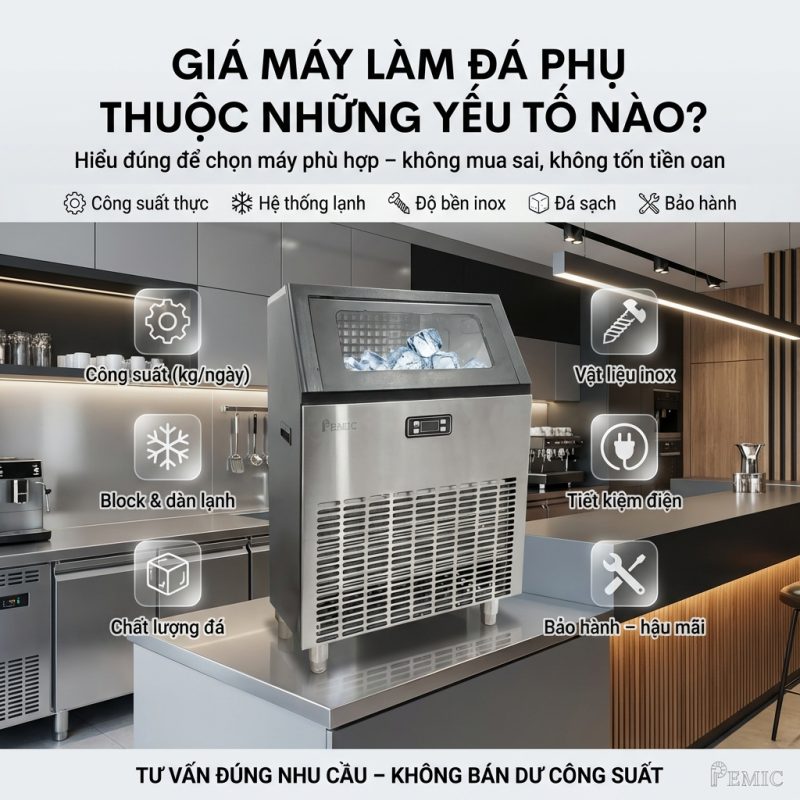 Đầu tư máy làm đá: Sai lầm khiến nhiều quán lỗ mà không biết 2 máy làm đá