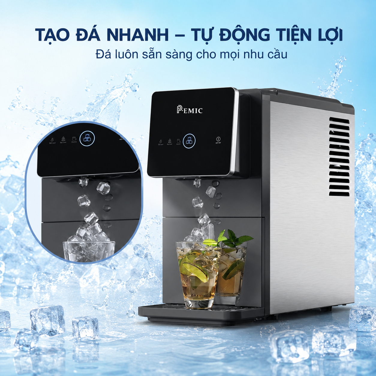 Máy làm đá kim cương PK-15DN 4 Máy làm đá kim cương PK-15DN - Ảnh 4