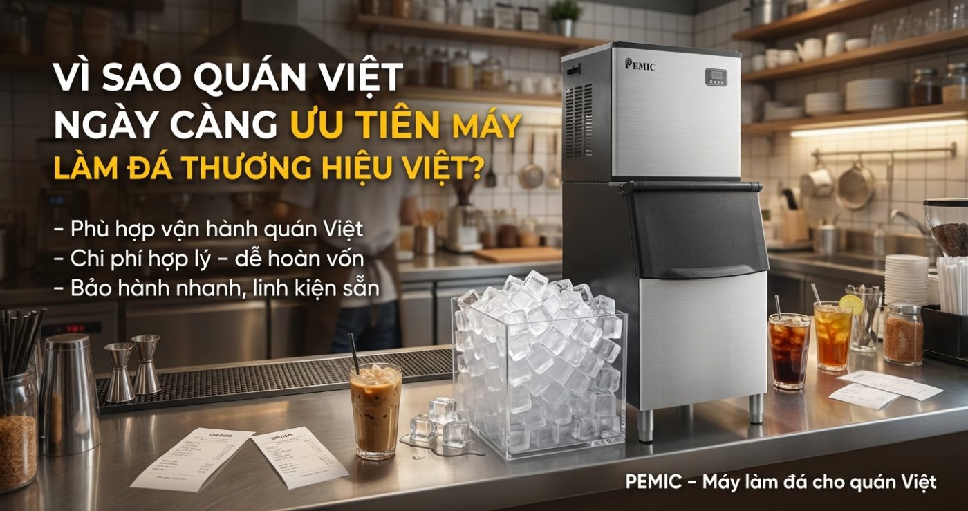 Làm sao để máy làm đá vận hành ổn định mùa cao điểm? 2 máy làm đá