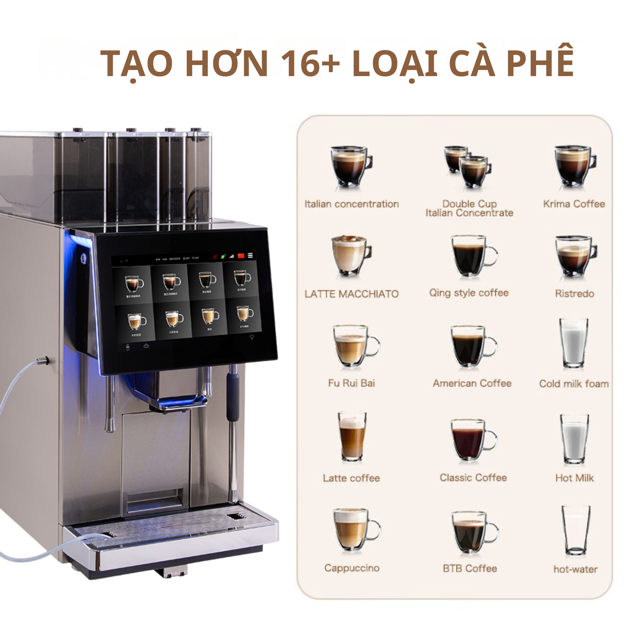 Máy pha cà phê siêu tự động PTB302-2DZ 9 Máy pha cà phê siêu tự động PTB302-2DZ - Ảnh 9