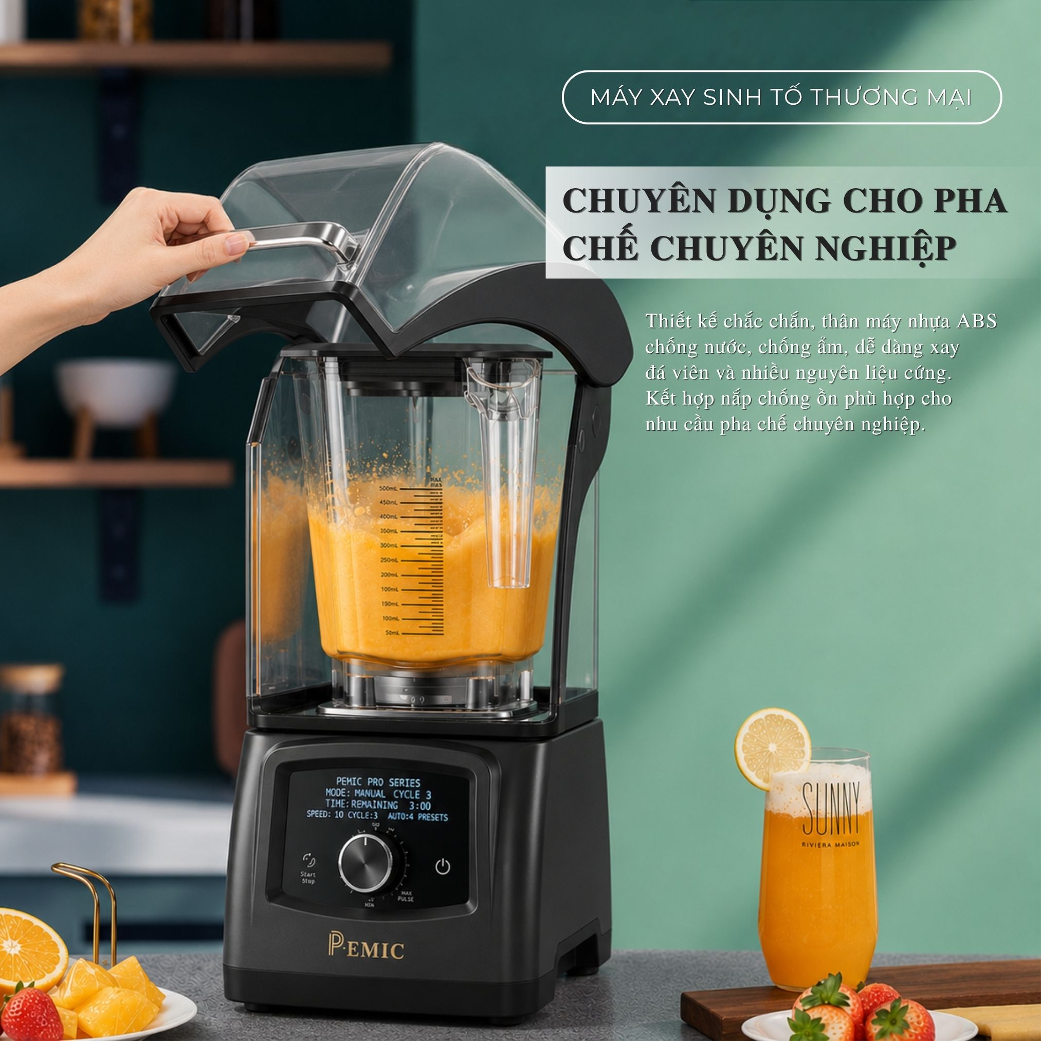 Máy Xay Sinh Tố Công Nghiệp X3 3 Máy Xay Sinh Tố Công Nghiệp X3 - Ảnh 3