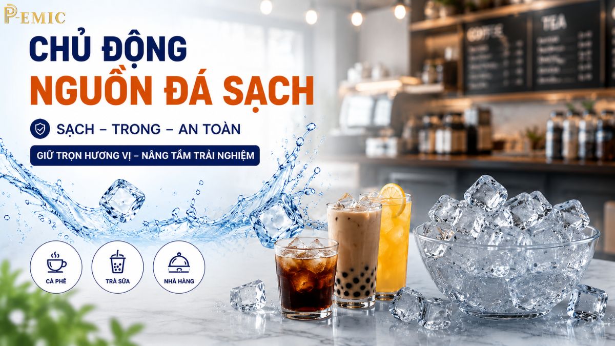 Máy Làm Đá Sạch: Vì Sao Quán F&B Nên Tự Chủ Nguồn Đá Mùa Nóng? 2 Yêu cầu ngày càng cao về chất lượng và vệ sinh của đá viên