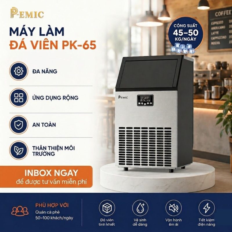 Máy Làm Đá Viên Cho Quán F&B: Chọn Đúng Trước Cao Điểm Hè 5 Máy làm đá viên cho quán quy mô vừa