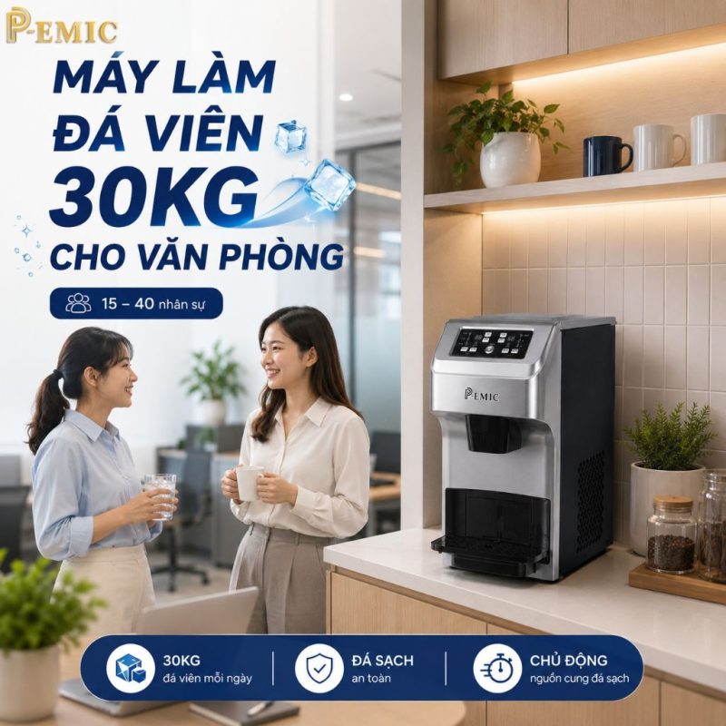 Máy Làm Đá Viên 30kg/Ngày Phù Hợp Mô Hình Nào? 3 Máy làm đá viên 30kg cho văn phòng