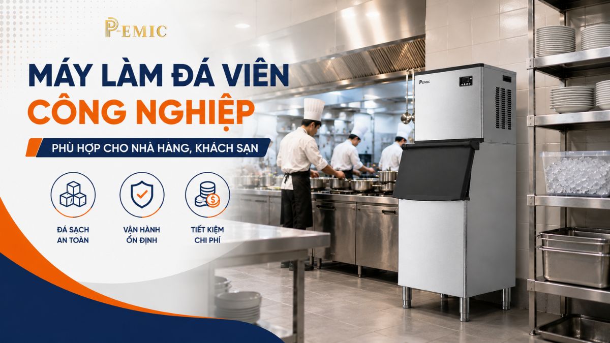 Máy Làm Đá Viên Công Nghiệp Cho Nhà Hàng, Khách Sạn: Chọn Thế Nào? 2 Máy làm đá nhà hàng khách sạn