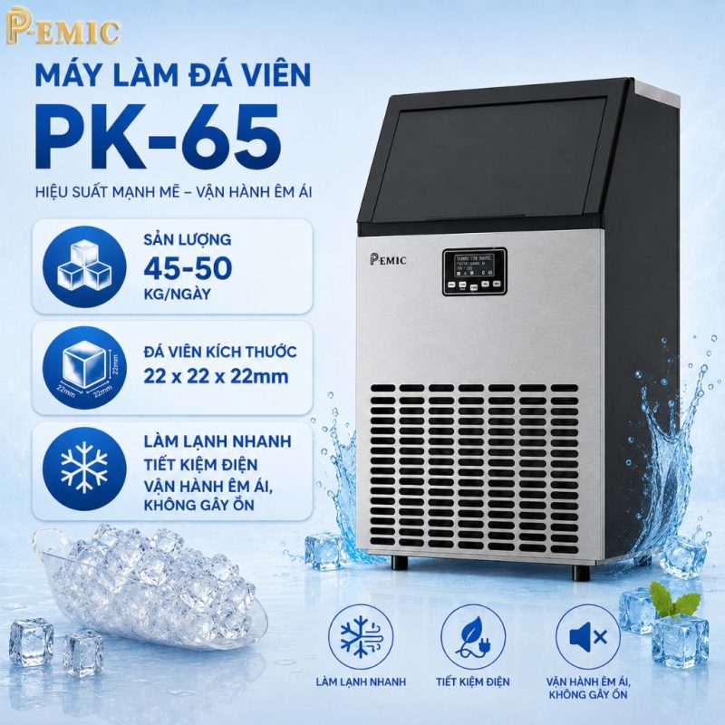 ATL: Máy làm nước đá viên PK-65 cho các mô hình F&B vừa