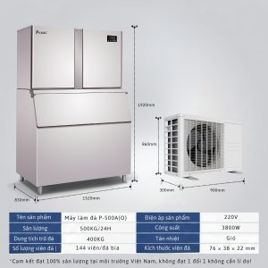 Alternative view of Máy Làm Đá Bia 550kg - P-550A(O)-76